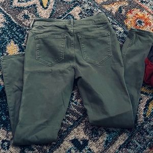 Olive green jeans:Rockstar